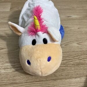 Flipazoo Imogen Dragon Unicorn Reversible Plush 16" Green White Kids Animal Stuf